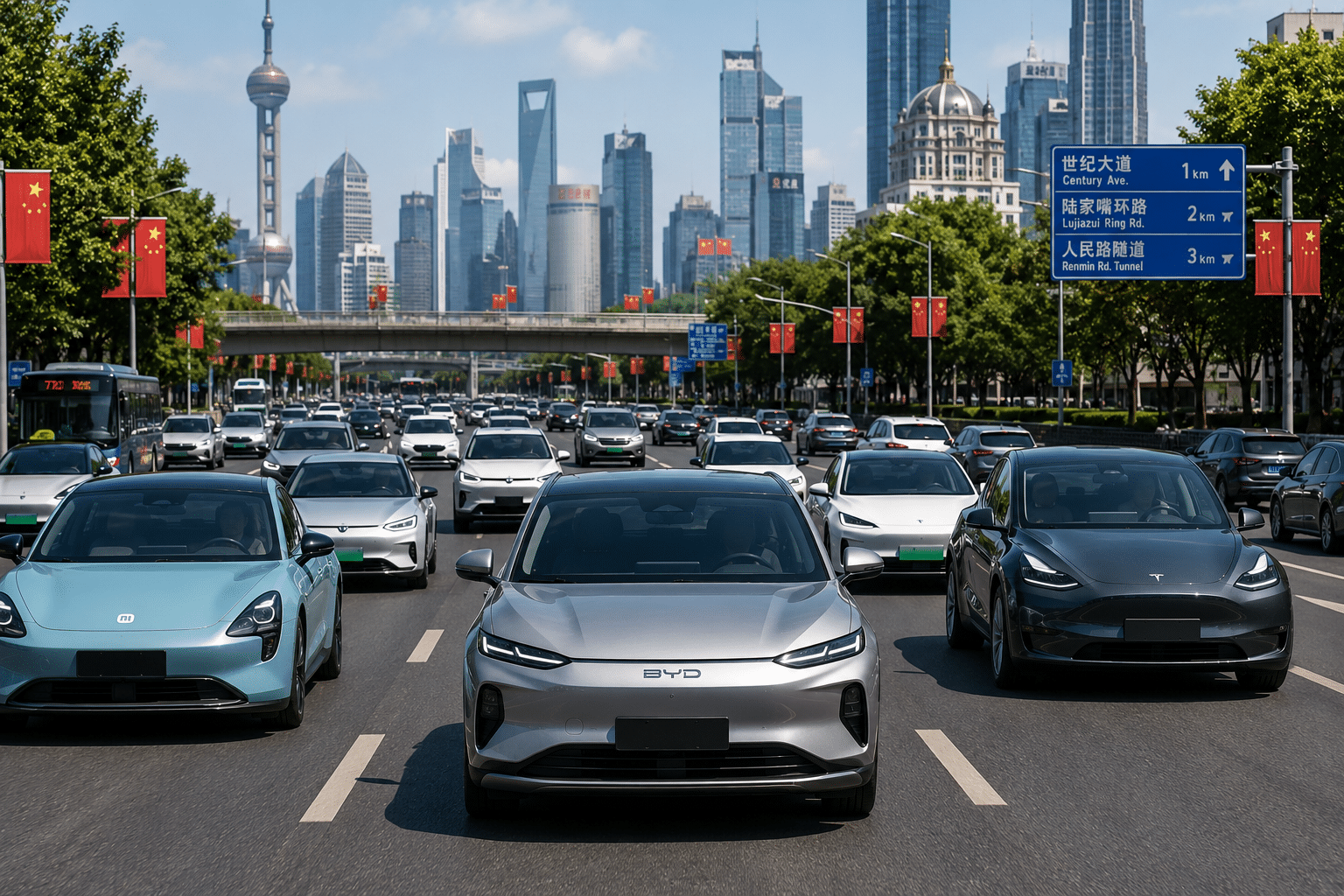 Marché auto chinois : les véhicules électriques et hybrides franchissent le cap des 60 % de parts de marché