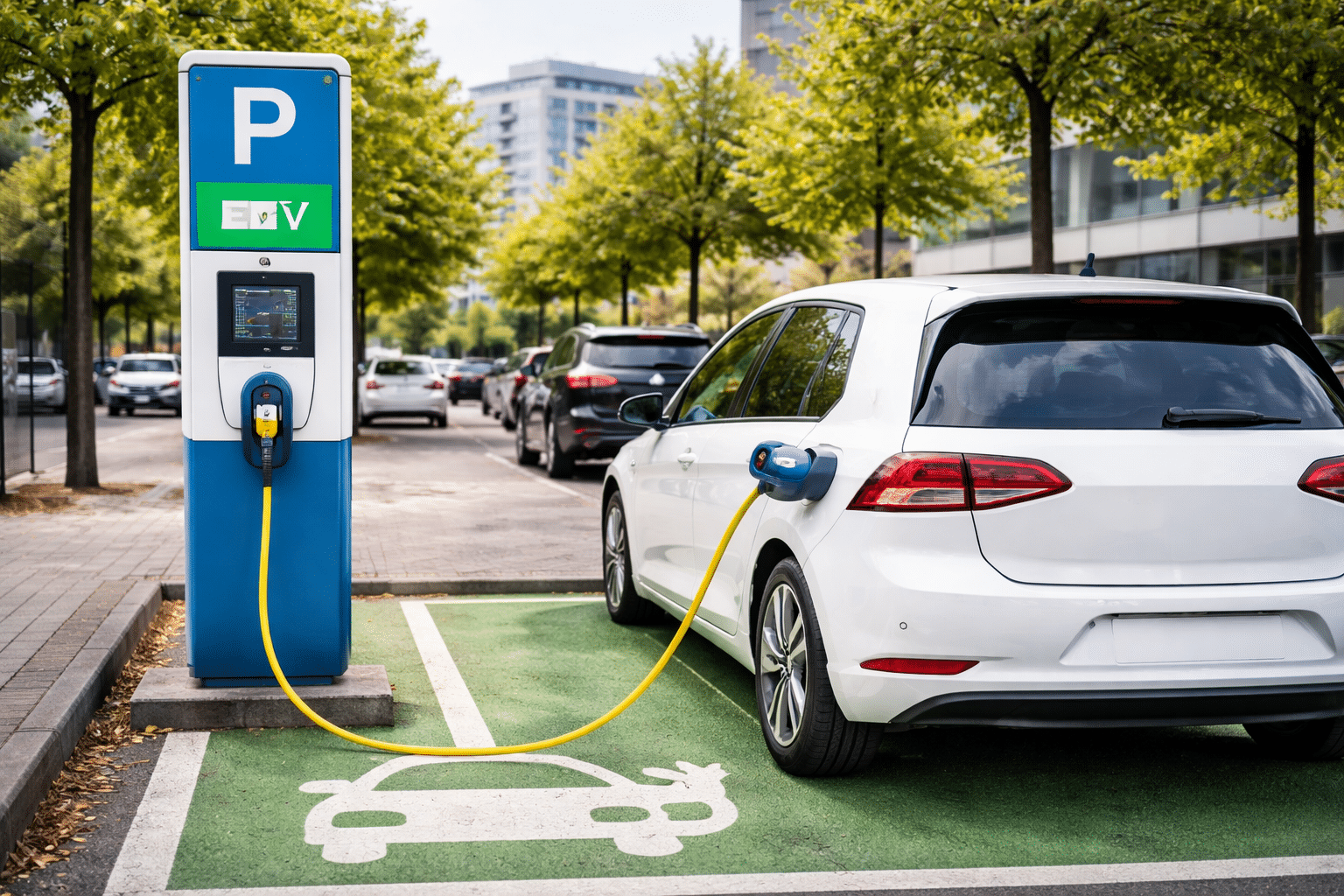 Stationnement sur une place pour véhicules électriques : ce que dit la loi en France