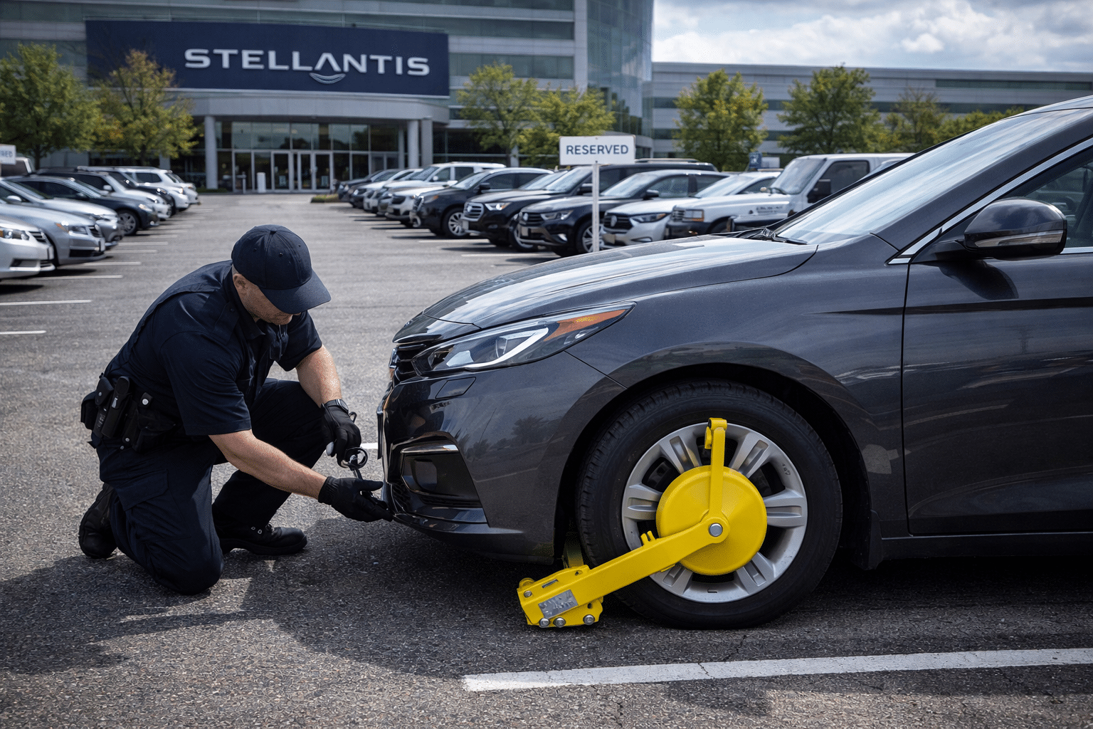 Stellantis interdit les voitures concurrentes sur son parking d'entreprise