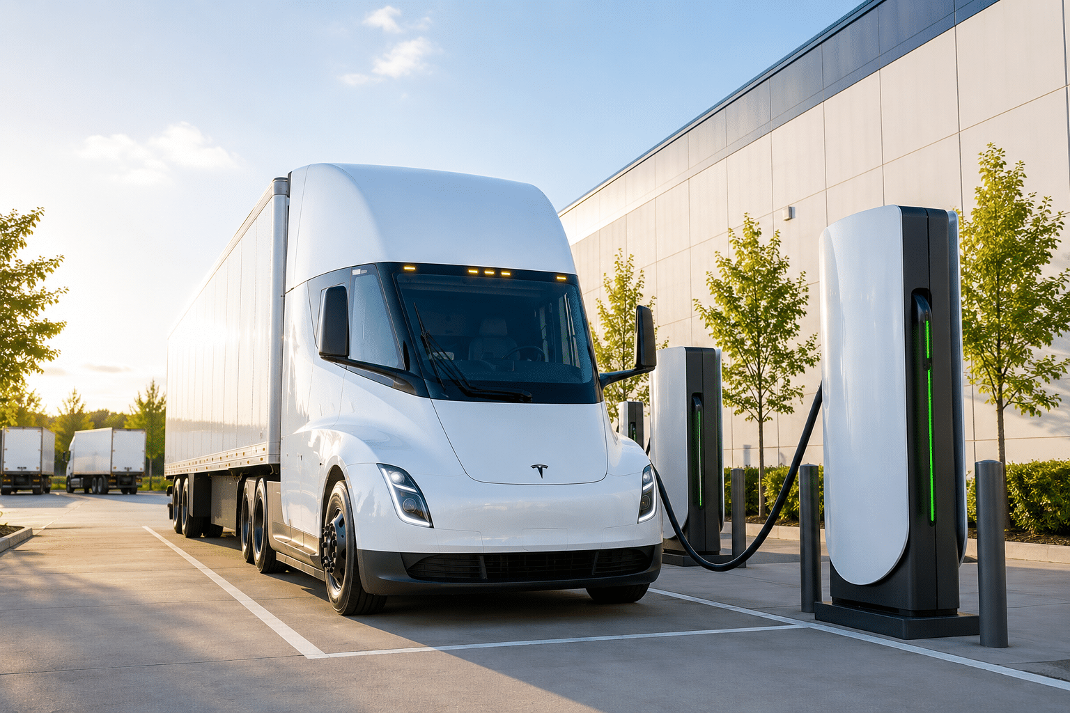 Tesla Basecharger : la nouvelle borne de recharge réservée aux camions électriques Semi