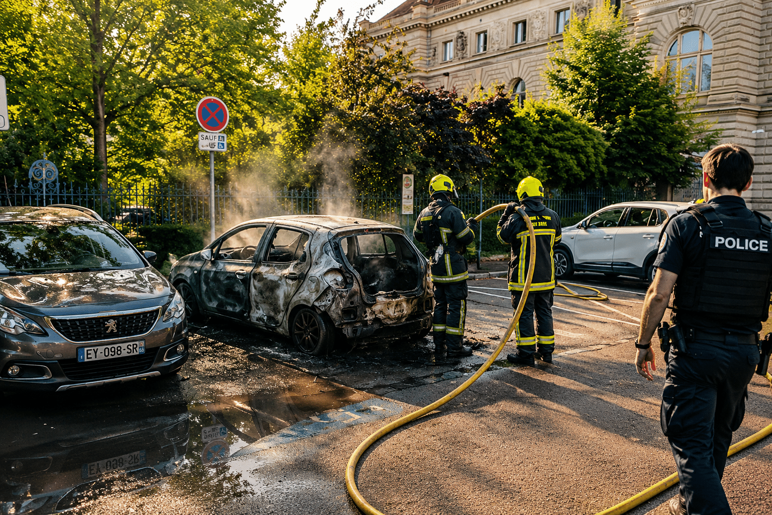 Une Renault Zoé prend feu en pleine recharge au cœur de Strasbourg