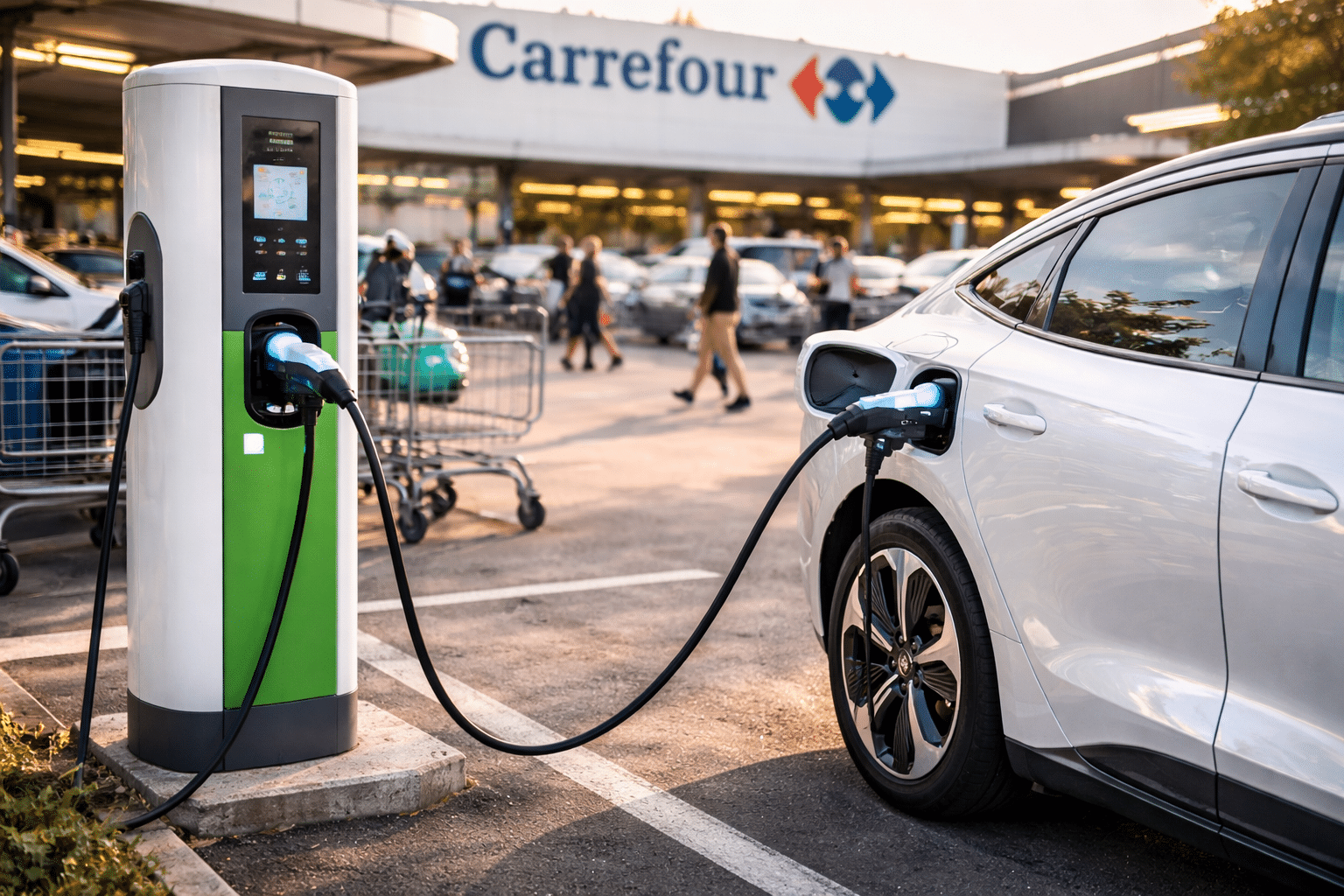 Carrefour met fin à la recharge gratuite pour les voitures électriques